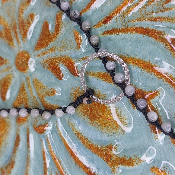 Labradorite and Quartz Crystal Lariat Necklace - Picture 8 of 14